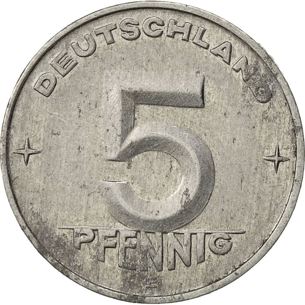 Coin, GERMAN-DEMOCRATIC REPUBLIC, 5 Pfennig, 1953, Muldenhütten, EF(40-45)