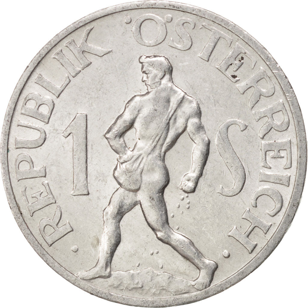 AUSTRIA, Schilling, 1957, KM #2871, MS(60-62), Aluminum, 25, 1.98