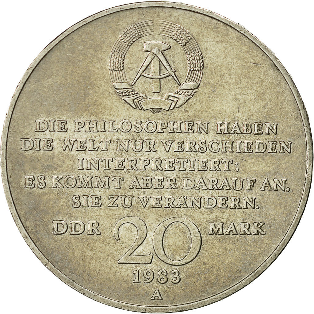 Coin, GERMAN-DEMOCRATIC REPUBLIC, 20 Mark, 1983, Berlin, MS(60-62)