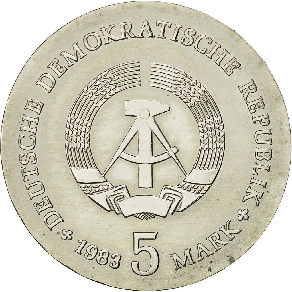 Coin, GERMAN-DEMOCRATIC REPUBLIC, 5 Mark, 1983, Berlin, MS(60-62)