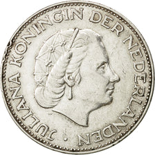 Coin, Netherlands, Juliana, 2-1/2 Gulden, 1961, EF(40-45), Silver, KM:185