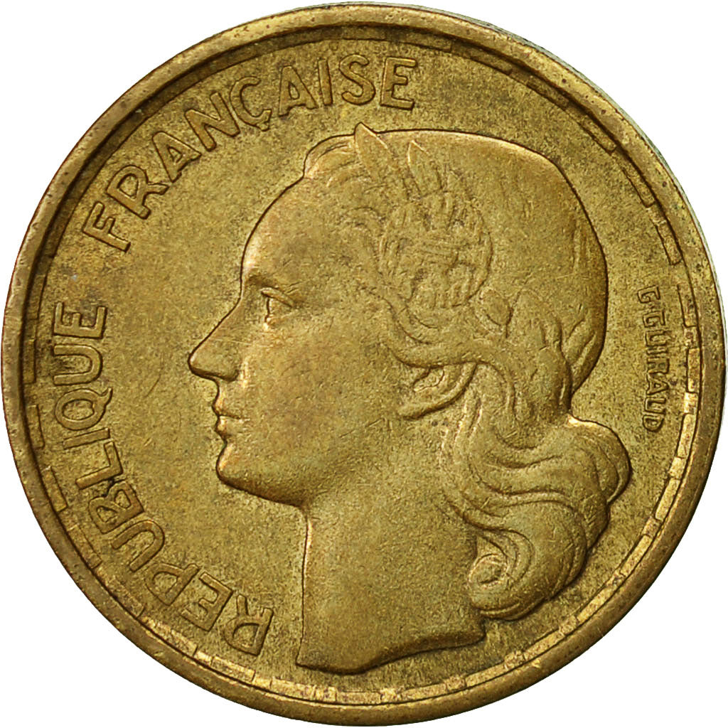 Münze, Frankreich, Guiraud, 10 Francs, 1957, Paris, SS+, Aluminum-Bronze