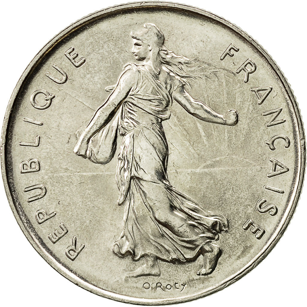 Coin, France, Semeuse, 5 Francs, 1989, Paris, MS(60-62), Nickel Clad