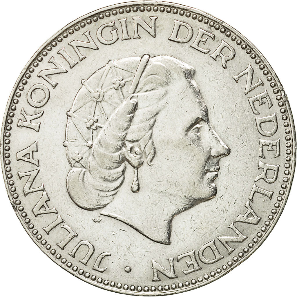 Moneta, Paesi Bassi, Juliana, 2-1/2 Gulden, 1959, BB+, Argento, KM:185