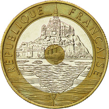Moneta, Francia, Mont Saint Michel, 20 Francs, 1998, SPL, Tri-metallico
