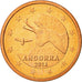 Andorra, 5 Cents, 2014, SUP, Cuivre