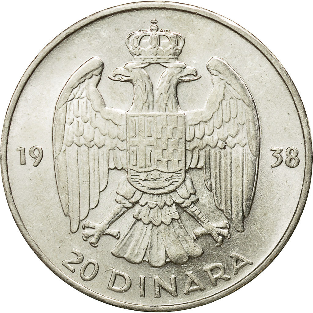 Coin, Yugoslavia, Petar II, 20 Dinara, 1938, MS(63), Silver, KM:23