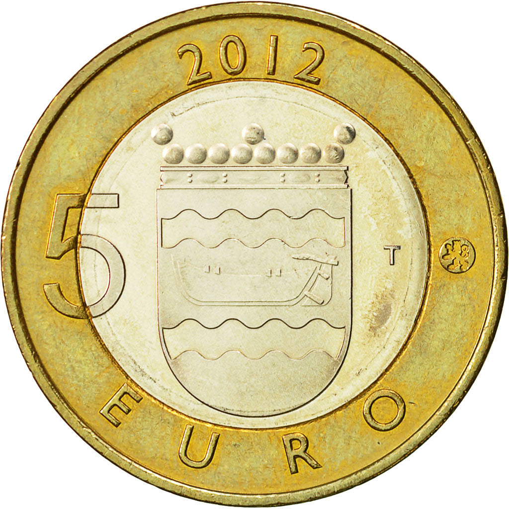 Finland, 5 Euro, 2012, MS(63), Bi-Metallic, KM:191