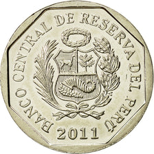 Münze, Peru, Nuevo Sol, 2011, Lima, UNZ, Copper-Nickel-Zinc, KM:360