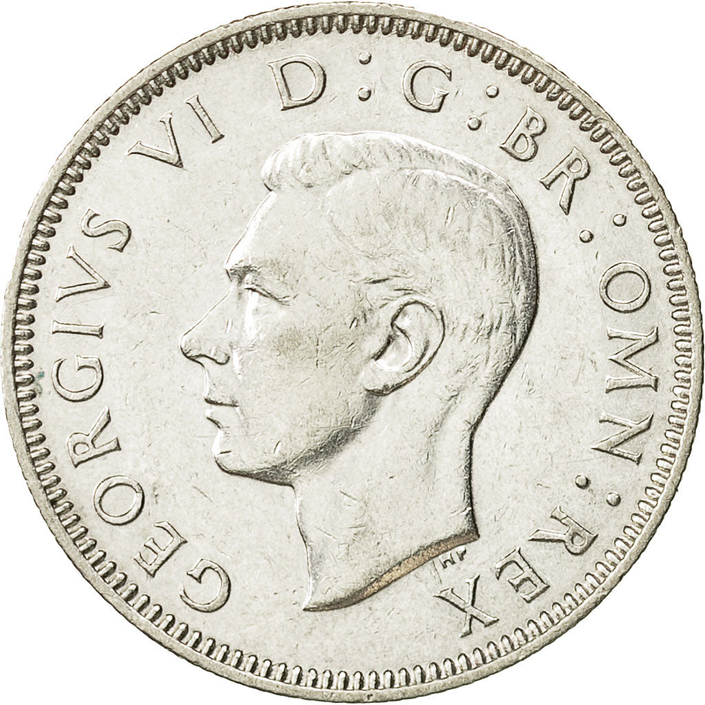 Coin, Great Britain, George VI, Shilling, 1942, AU(55-58), Silver, KM:853