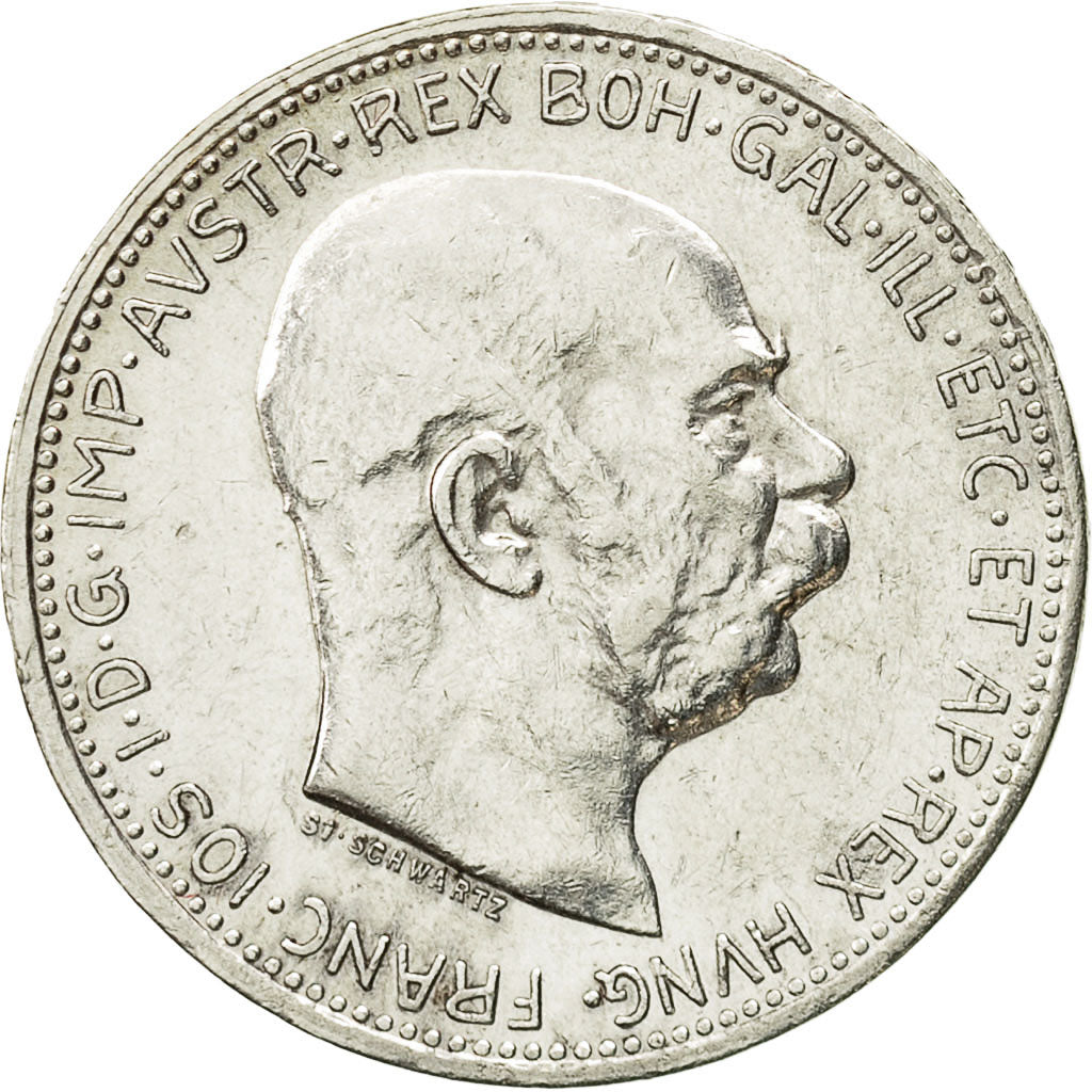 Coin, Austria, Franz Joseph I, Corona, 1914, AU(50-53), Silver, KM:2820