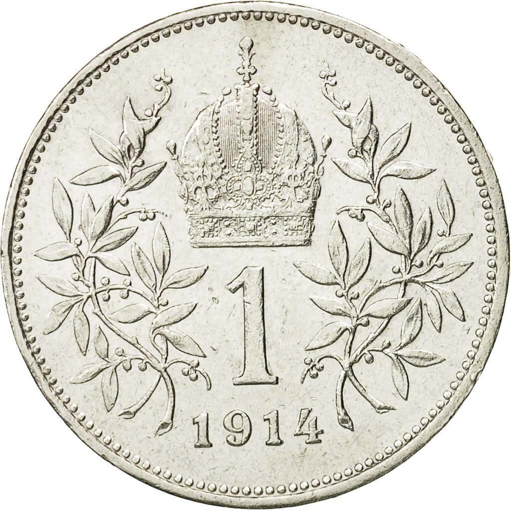 Coin, Austria, Franz Joseph I, Corona, 1914, AU(50-53), Silver, KM:2820