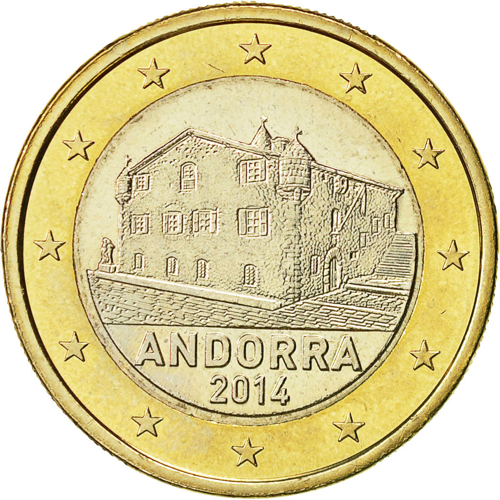 Andorra, 1 Euro, 2014, MS(60-62), Bi-Metallic