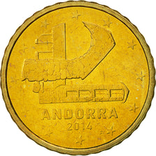 Andorra, 10 Cents, 2014, MS(60-62), Brass