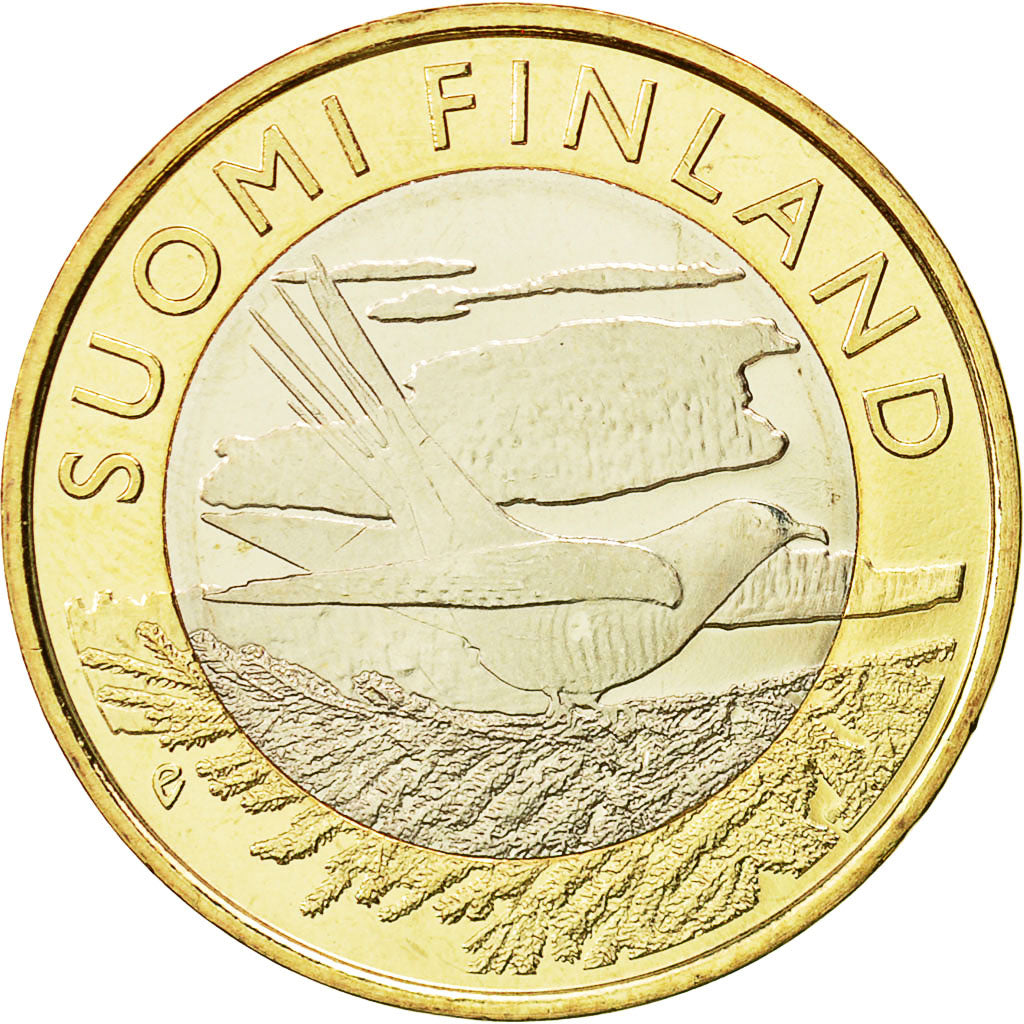 Finlandia, 5 Euro, 2014, SPL, Bi-metallico