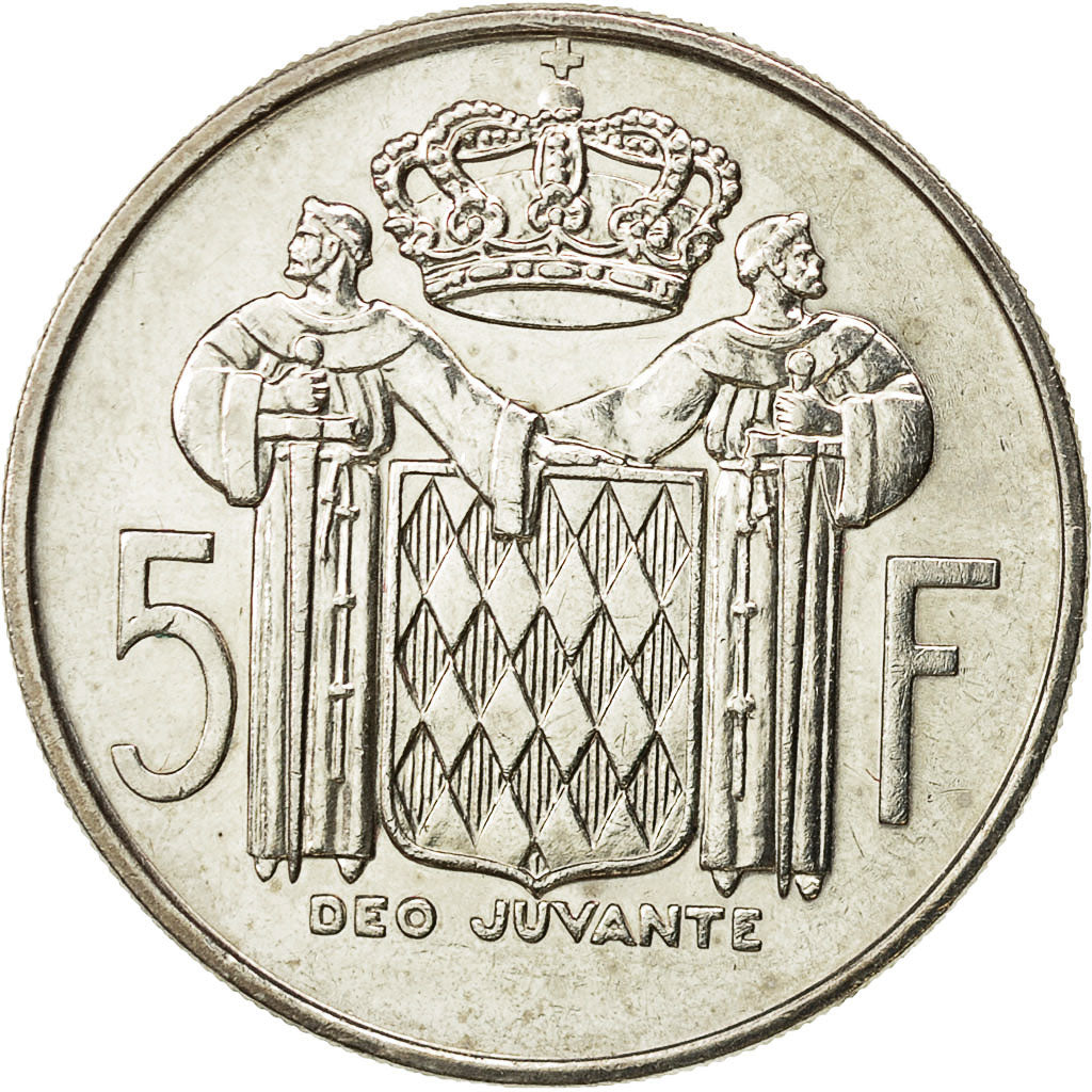 Coin, Monaco, Rainier III, 5 Francs, 1966, MS(60-62), Silver, KM:141, Gadoury:MC