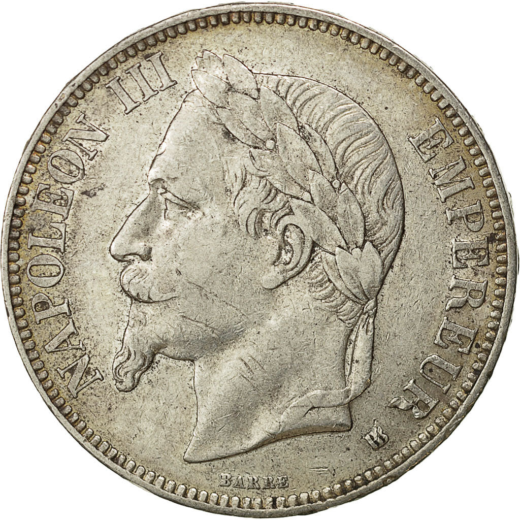 Münze, Frankreich, Napoléon III, 5 Francs, 1868, Strasbourg, SS, Silber
