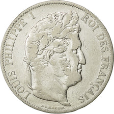 Coin, France, Louis-Philippe, 5 Francs, 1847, Strasbourg, VF(30-35), Silver