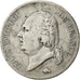 Monnaie, France, Louis XVIII, 5 Francs, 1823, Lyon, TB+, Argent, KM:711.4