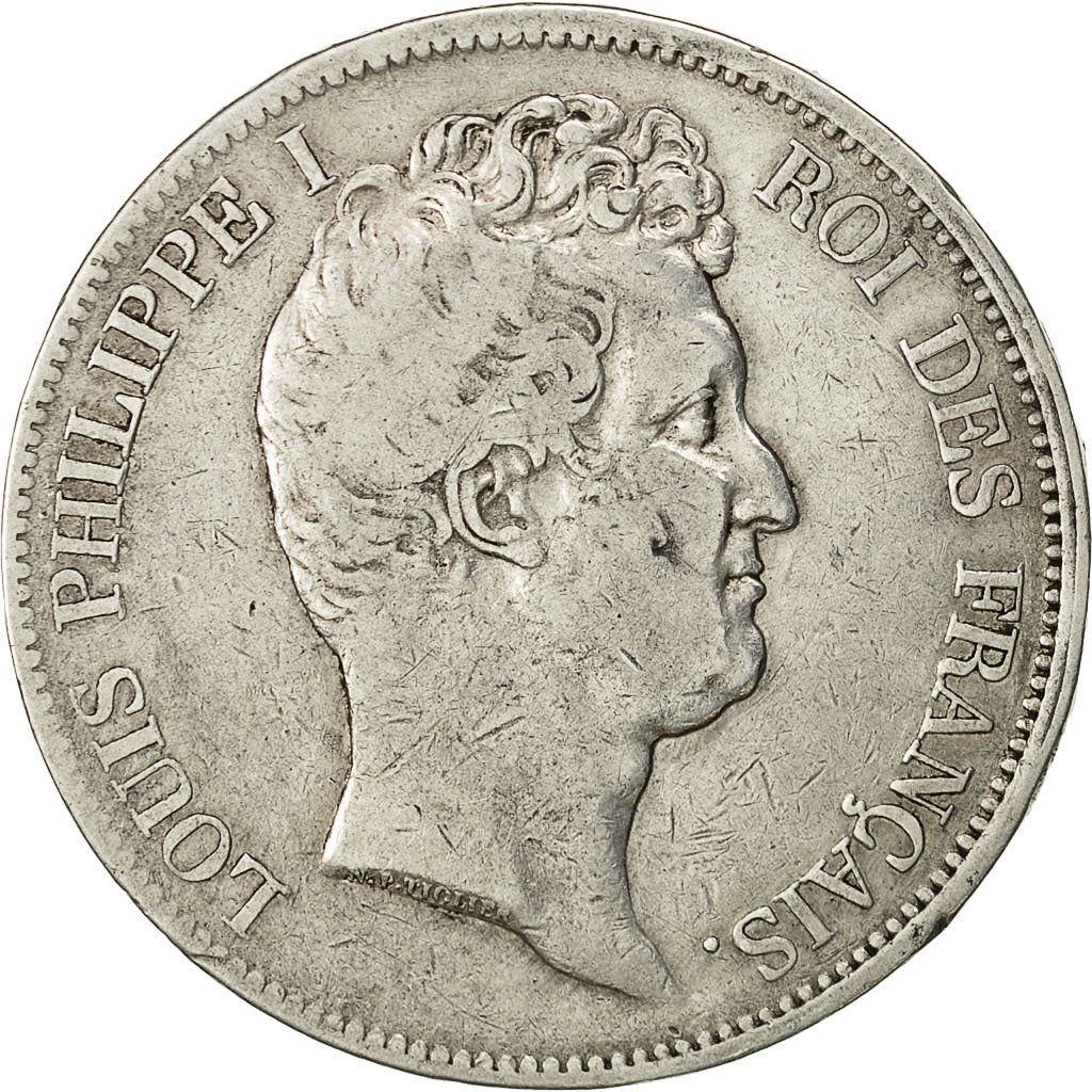 Coin, France, Louis-Philippe, 5 Francs, 1830, Paris, VF(20-25), Silver