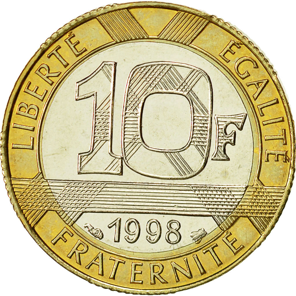 Munten, Frankrijk, Génie, 10 Francs, 1998, PR+, Aluminum-Bronze, KM:964.2