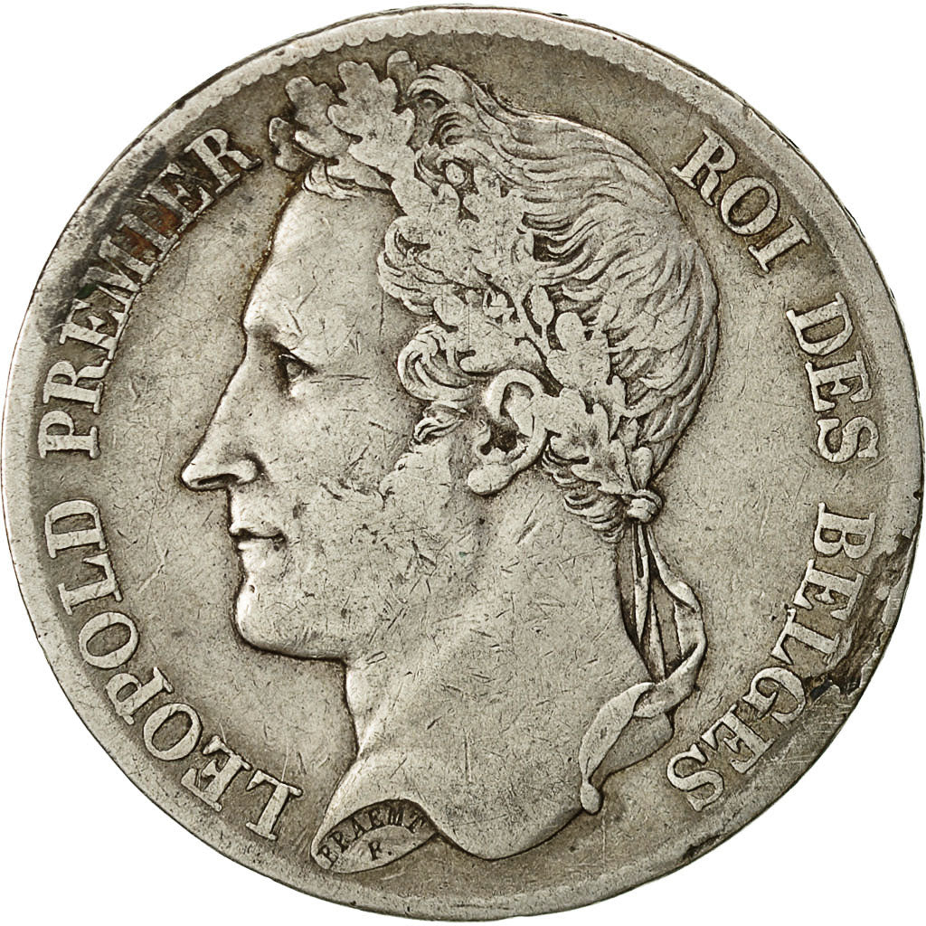 Monnaie, Belgique, Leopold I, 5 Francs, 5 Frank, 1834, TB+, Argent, KM:3.1