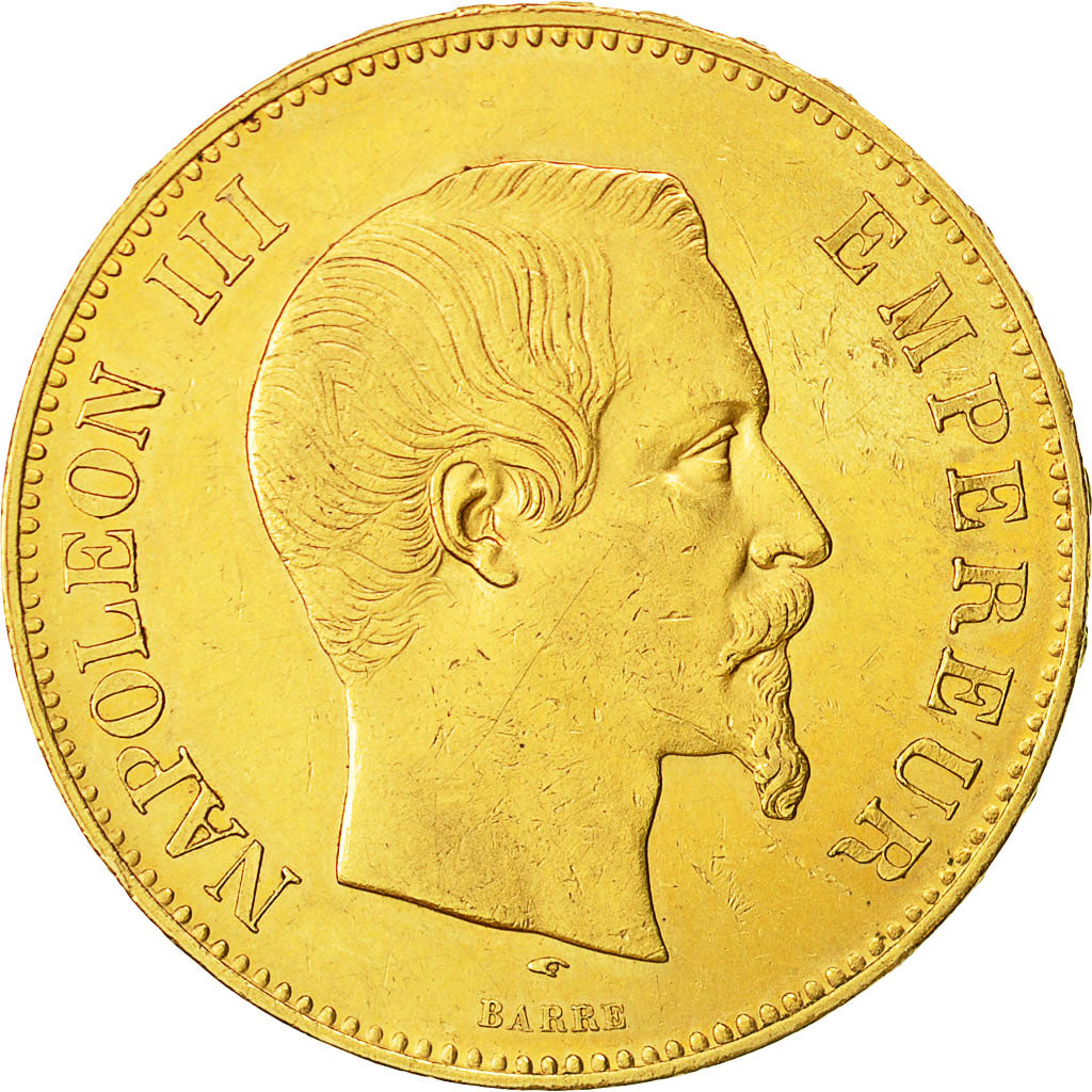 Coin, France, Napoleon III, Napoléon III, 100 Francs, 1857, Paris, EF(40-45)