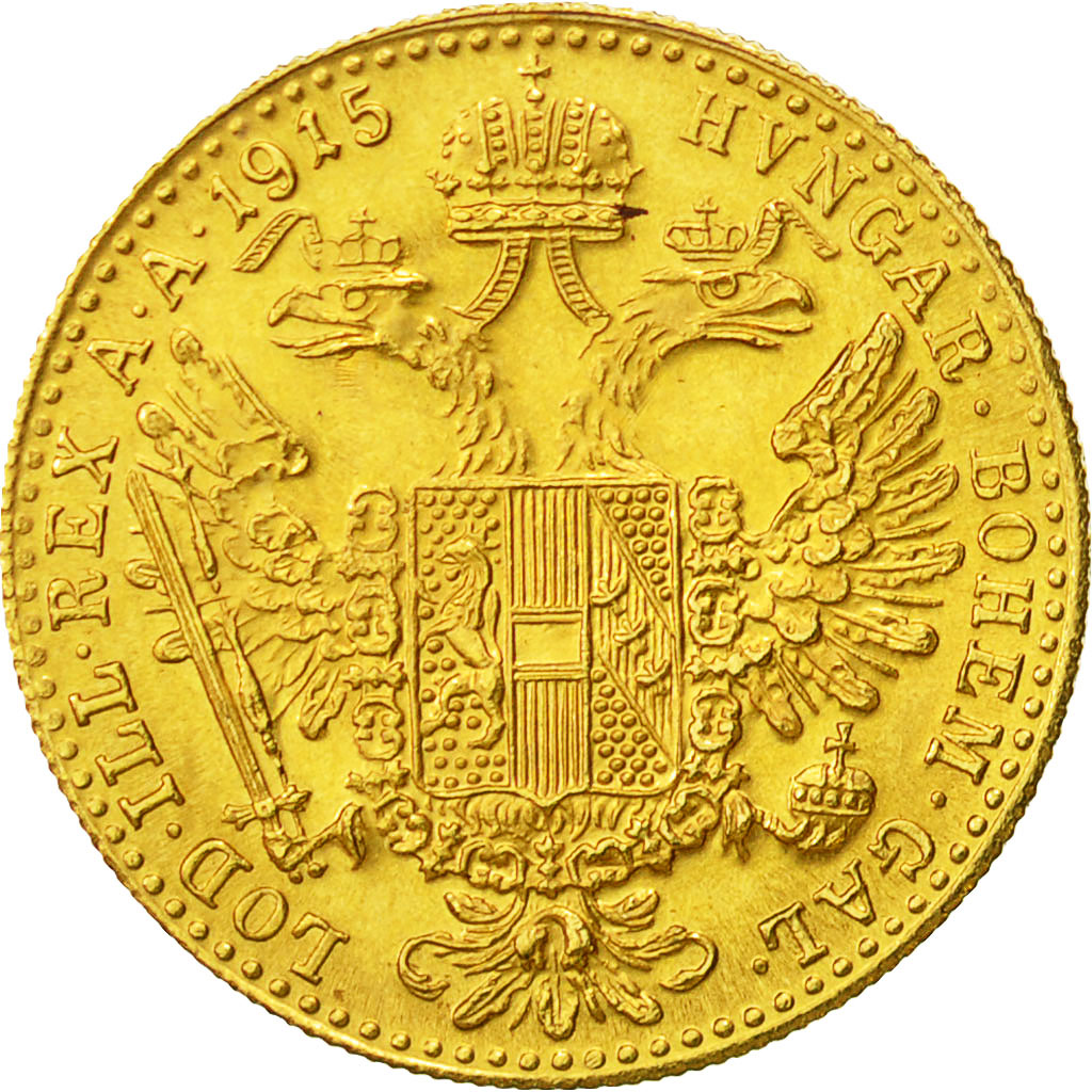 Moneta, Austria, Franz Joseph I, Ducat, 1915, FDC, Oro, KM:2267