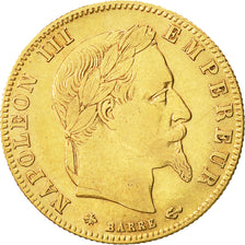 Moneta, Francia, Napoleon III, Napoléon III, 5 Francs, 1865, Paris, BB+, Oro