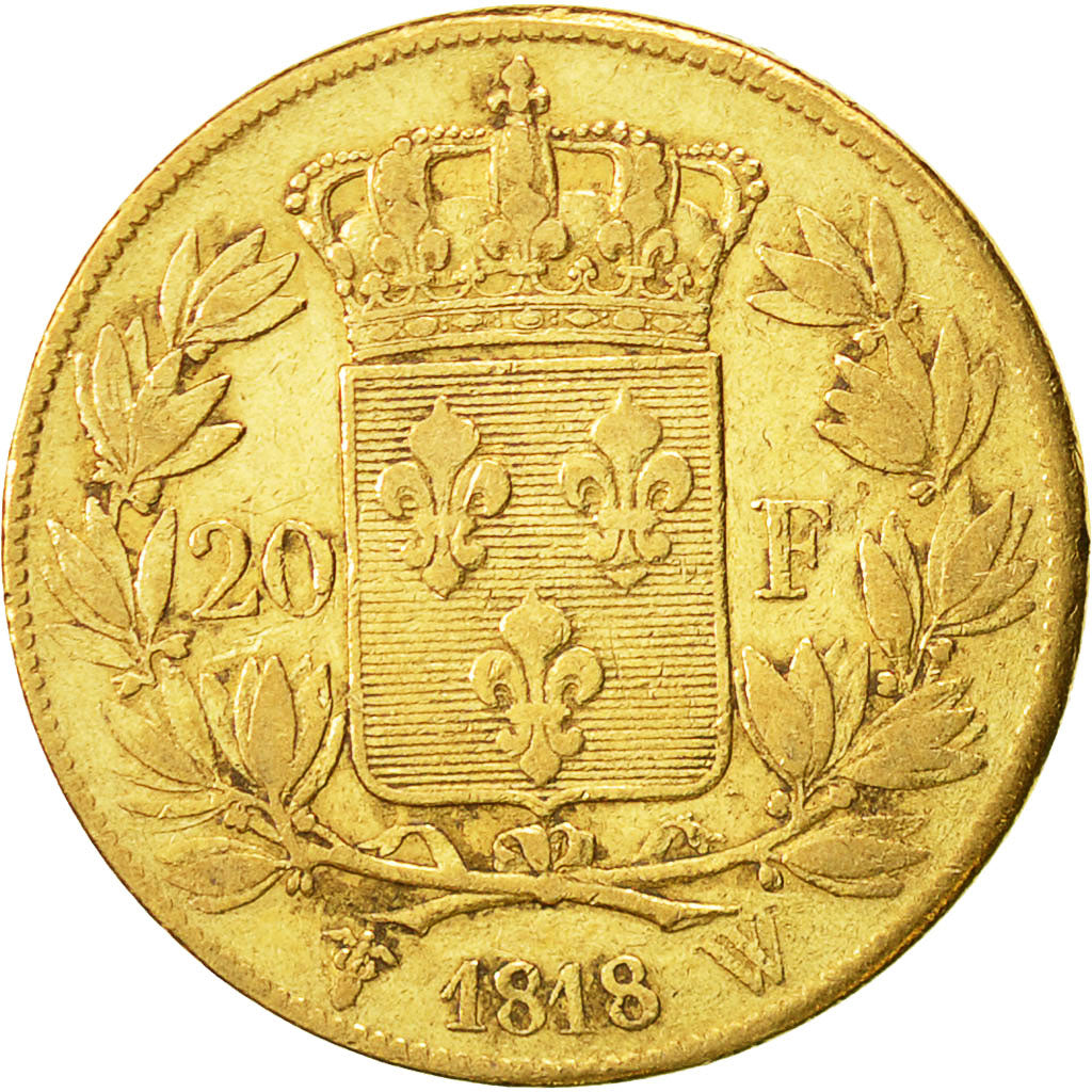 Münze, Frankreich, Louis XVIII, Louis XVIII, 20 Francs, 1818, Lille, S+, Gold
