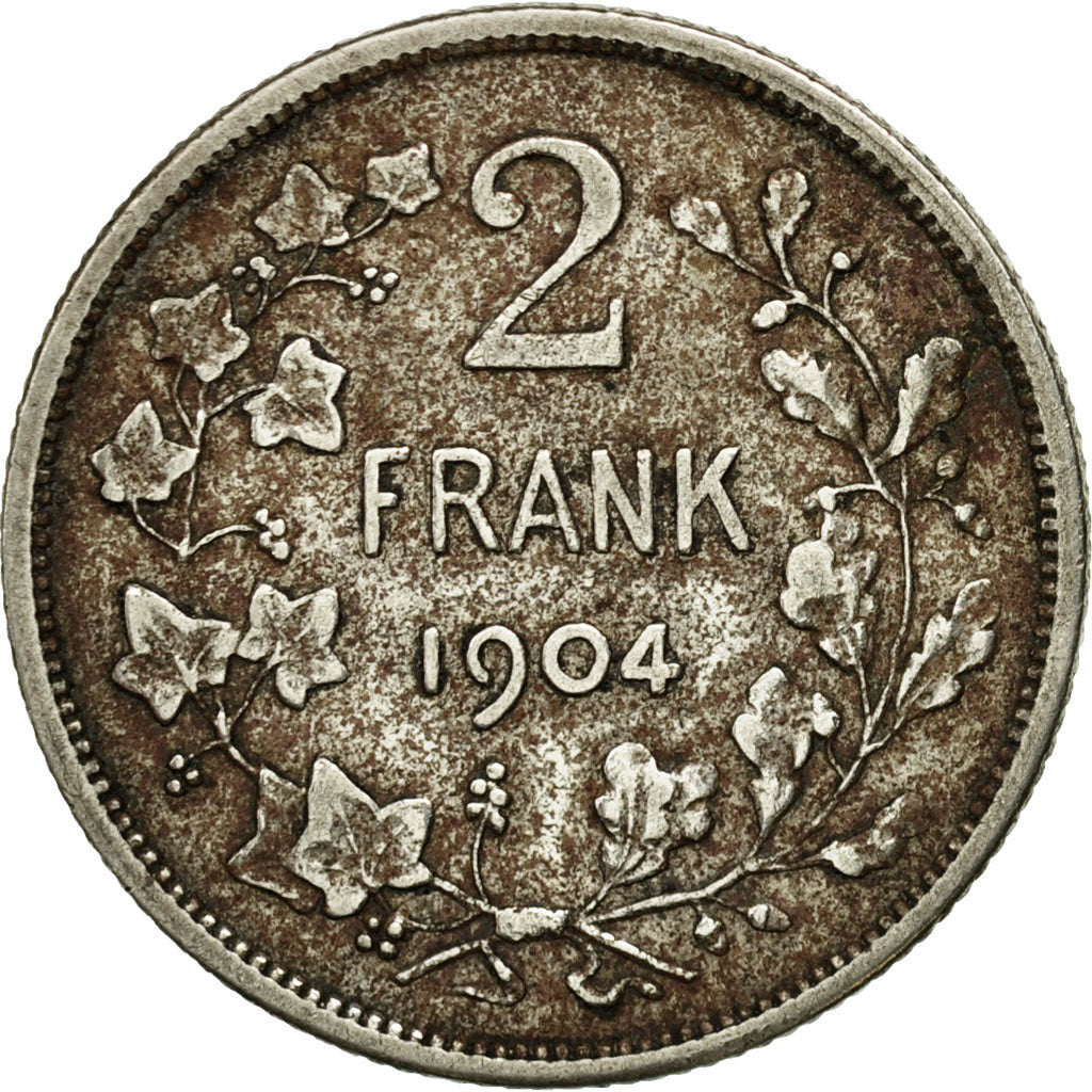 Coin, Belgium, 2 Francs, 2 Frank, 1904, VF(30-35), Silver, KM:59