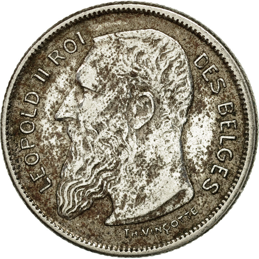 Coin, Belgium, 2 Francs, 2 Frank, 1904, VF(30-35), Silver, KM:58.1