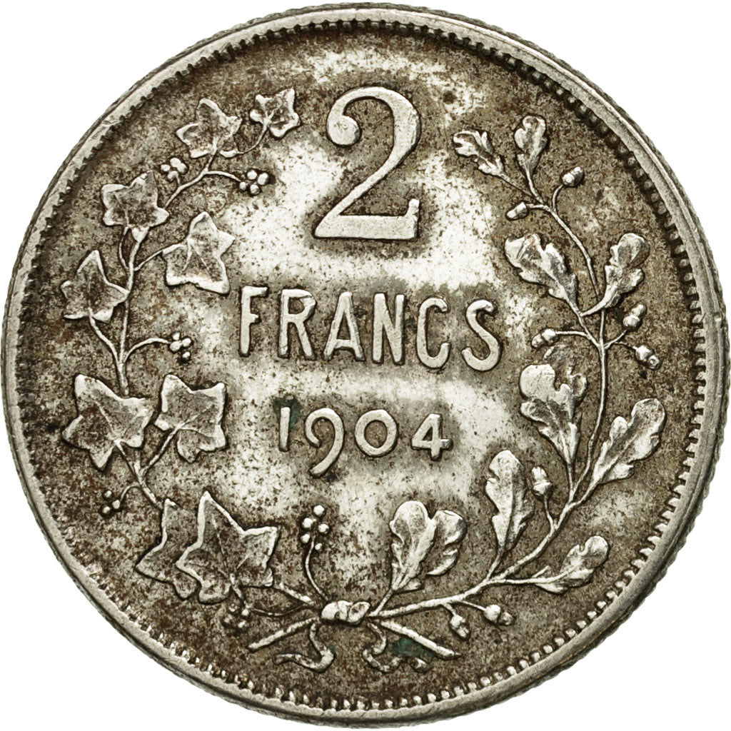Coin, Belgium, 2 Francs, 2 Frank, 1904, VF(30-35), Silver, KM:58.1