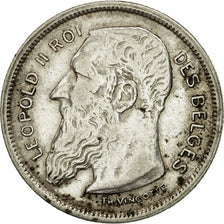 Coin, Belgium, 2 Francs, 2 Frank, 1909, VF(30-35), Silver, KM:58.1