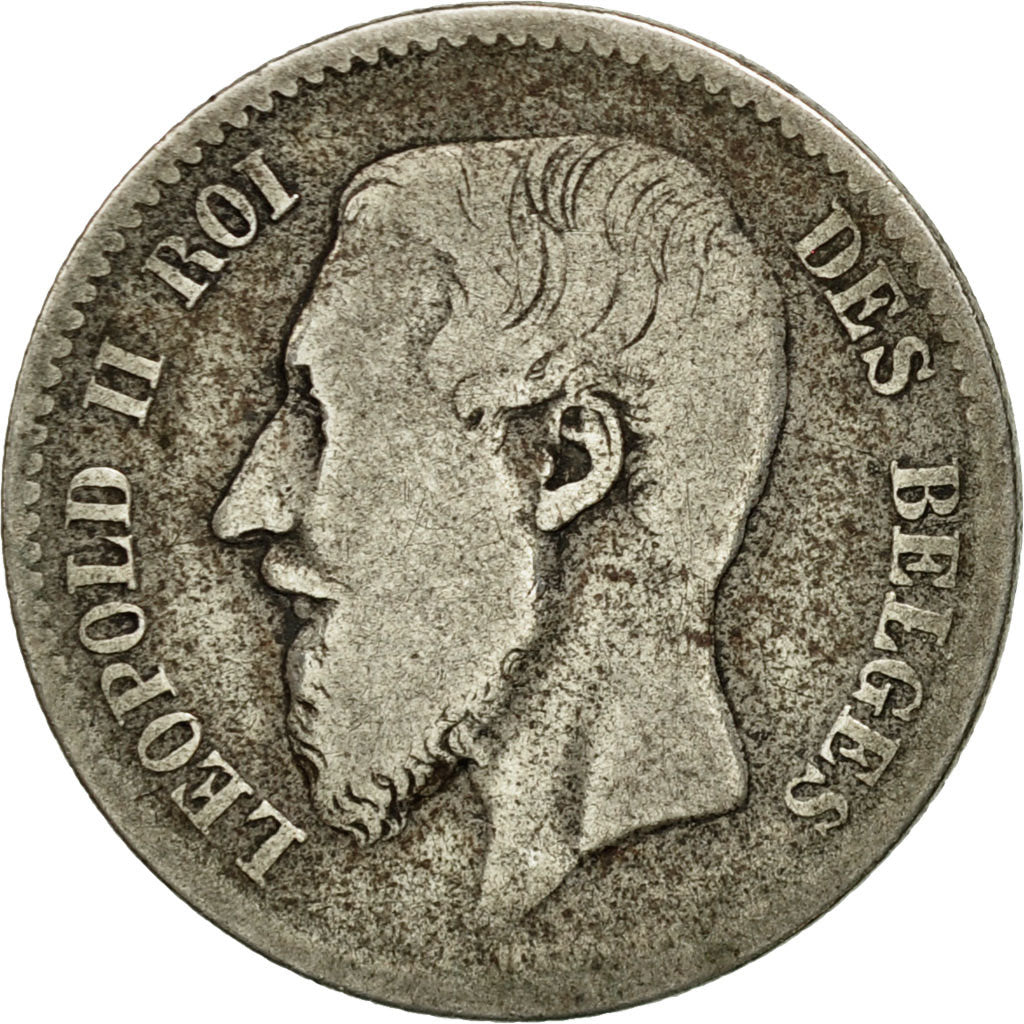 Coin, Belgium, Leopold II, Franc, 1869, VF(20-25), Silver, KM:28.1
