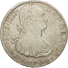 Moneta, Messico, Charles IV, 8 Reales, 1794, Mexico City, MB+, Argento, KM:109