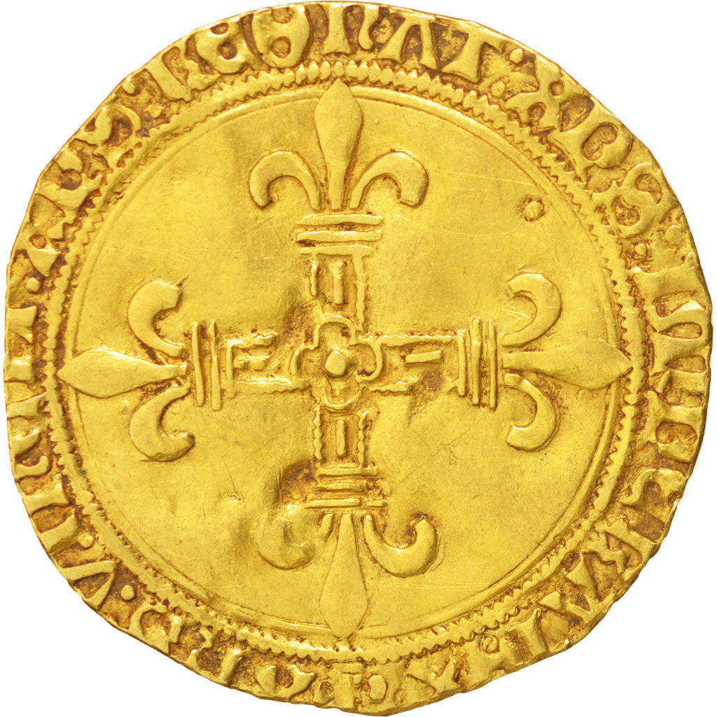 FRANCE, Ecu d'or, 1498, Saint André Villeneuve Les Avignon, EF(40-45), Gold, D..