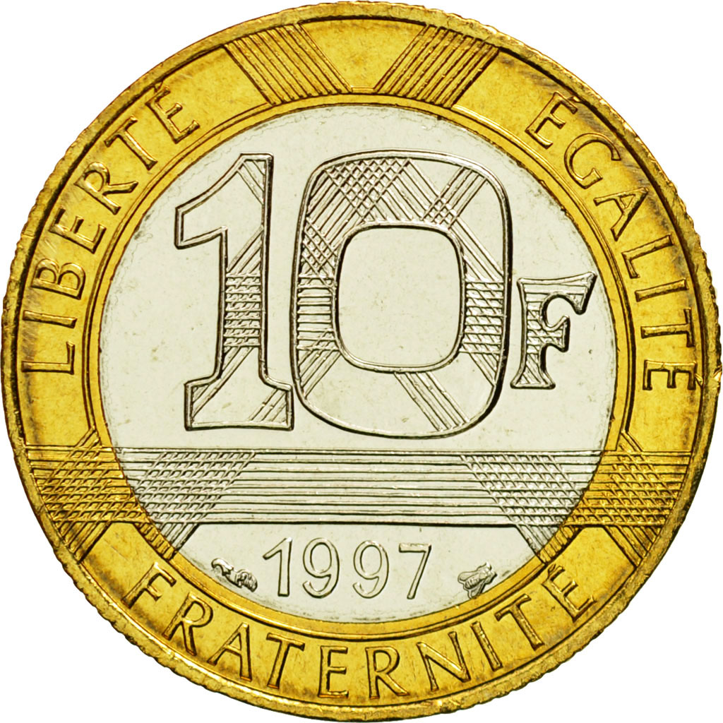 Coin, France, Génie, 10 Francs, 1997, Paris, MS(65-70), Aluminum-Bronze