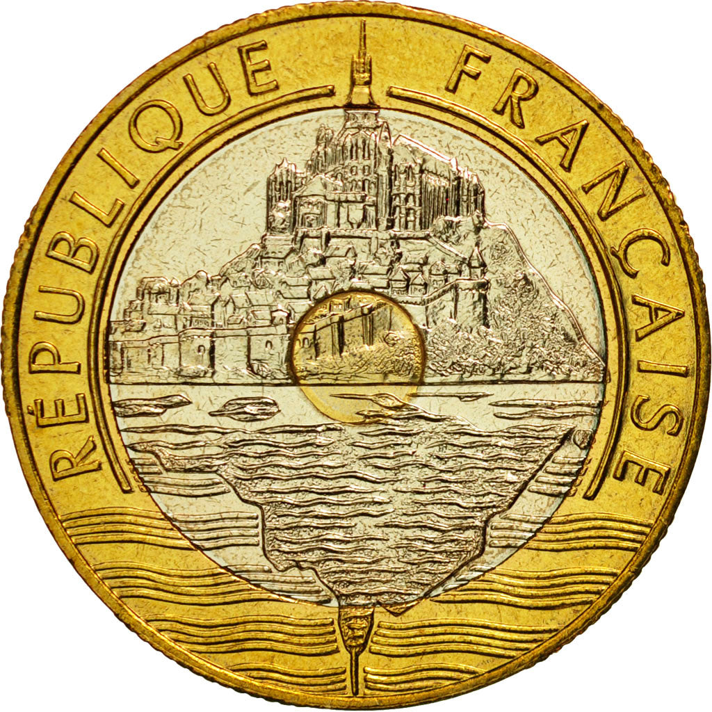 Monnaie, France, Mont Saint Michel, 20 Francs, 1997, Paris, FDC, Tri-Metallic