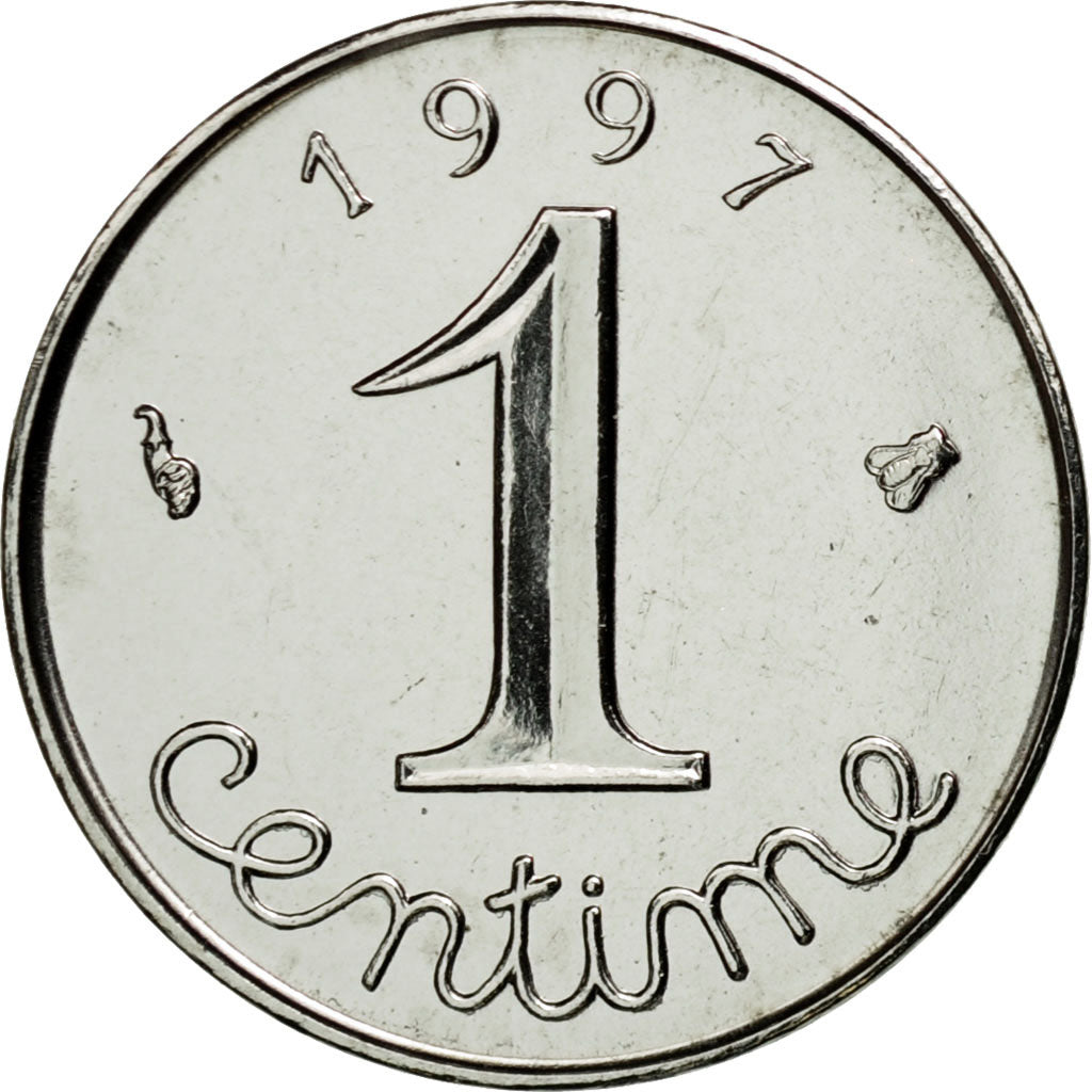 Coin, France, Épi, Centime, 1997, Paris, MS(65-70), Stainless Steel, KM:928