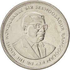 Coin, Mauritius, 1/2 Rupee, 1997, MS(63), Nickel plated steel, KM:54