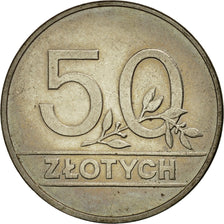 Coin, Poland, 50 Zlotych, 1990, Warsaw, AU(55-58), Copper-nickel, KM:216