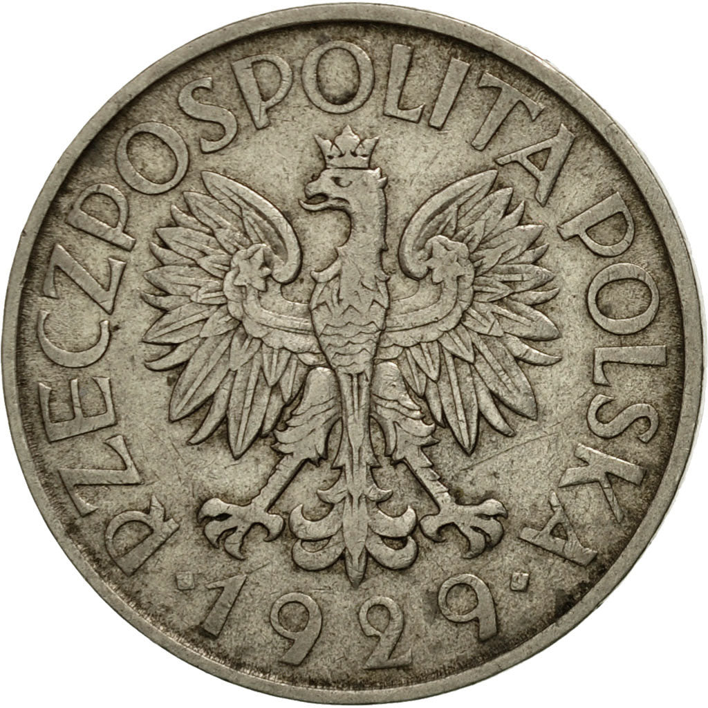 Coin, Poland, Zloty, 1929, Warsaw, AU(50-53), Nickel, KM:14