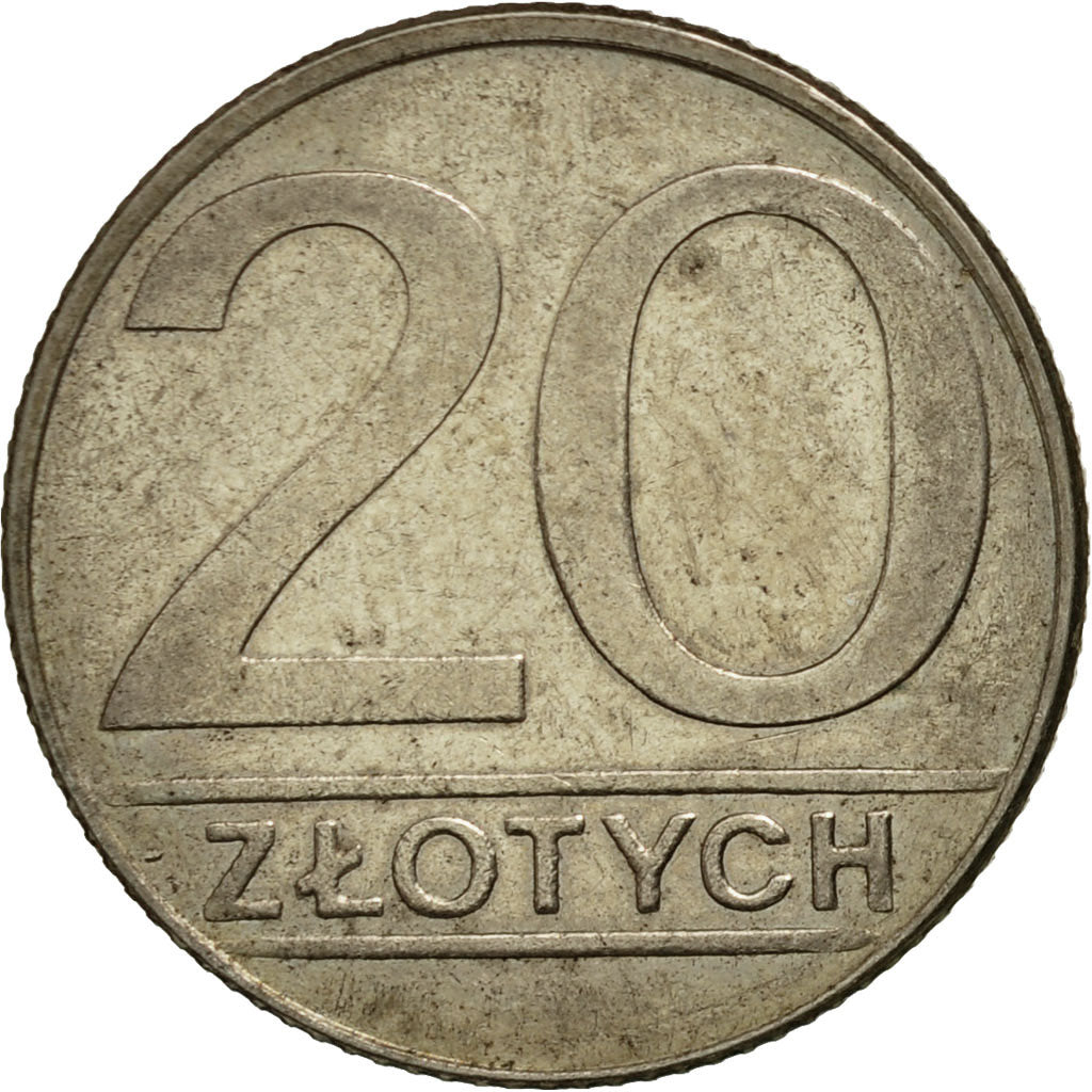 Munten, Polen, 20 Zlotych, 1989, Warsaw, PR, Copper-nickel, KM:153.2