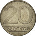 Munten, Polen, 20 Zlotych, 1989, Warsaw, PR, Copper-nickel, KM:153.2