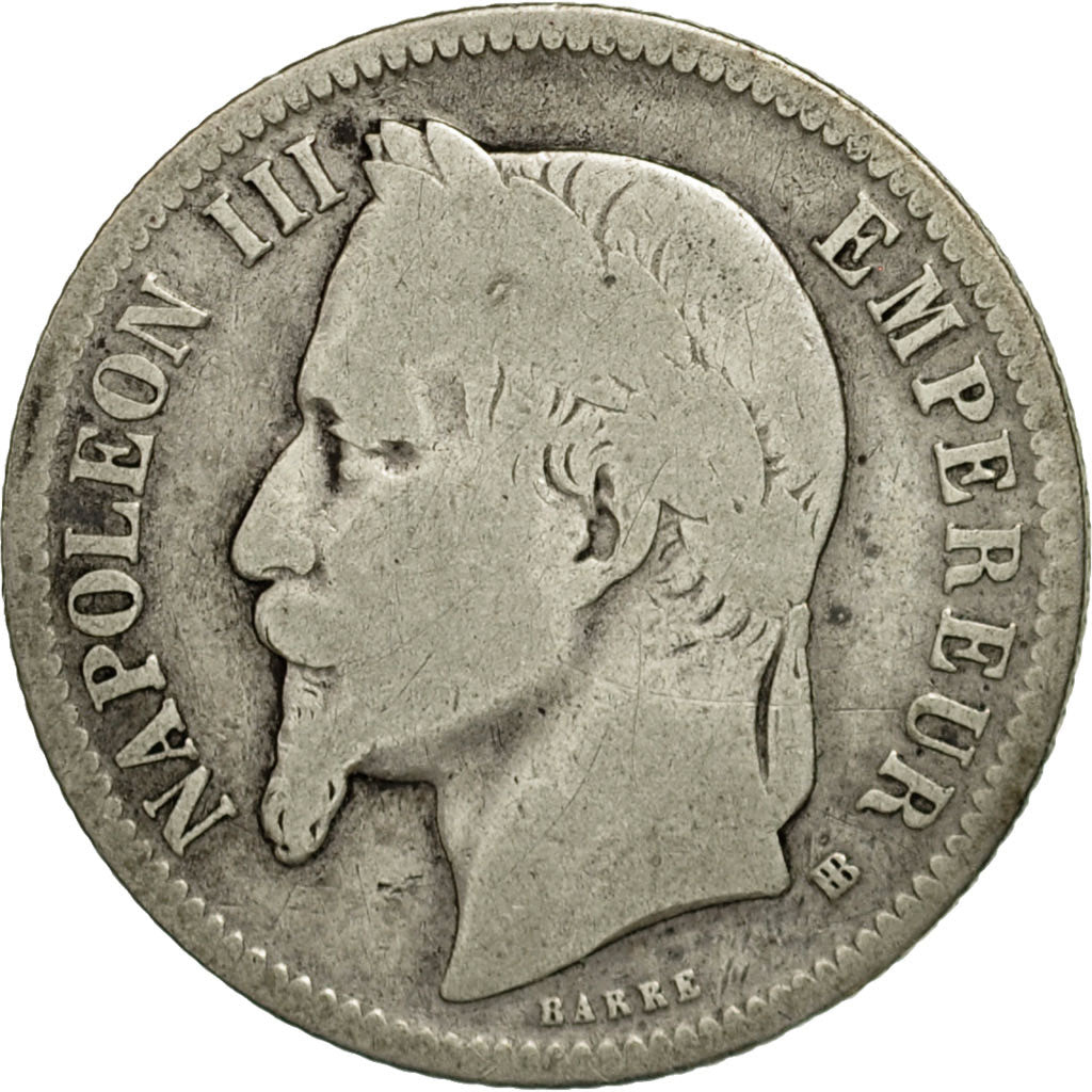 Monnaie, France, Napoleon III, Napoléon III, Franc, 1867, Strasbourg, B+