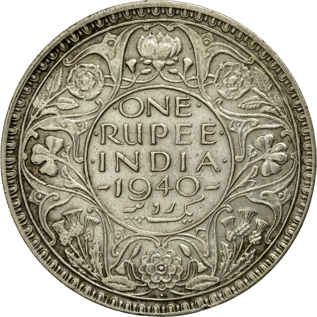 Coin, INDIA-BRITISH, George VI, Rupee, 1940, EF(40-45), Silver, KM:556