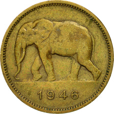 Moneda, Congo belga, 2 Francs, MBC+, Latón, KM:28