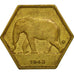 Coin, Belgian Congo, 2 Francs, 1943, Philadelphia, AU(50-53), Brass, KM:25
