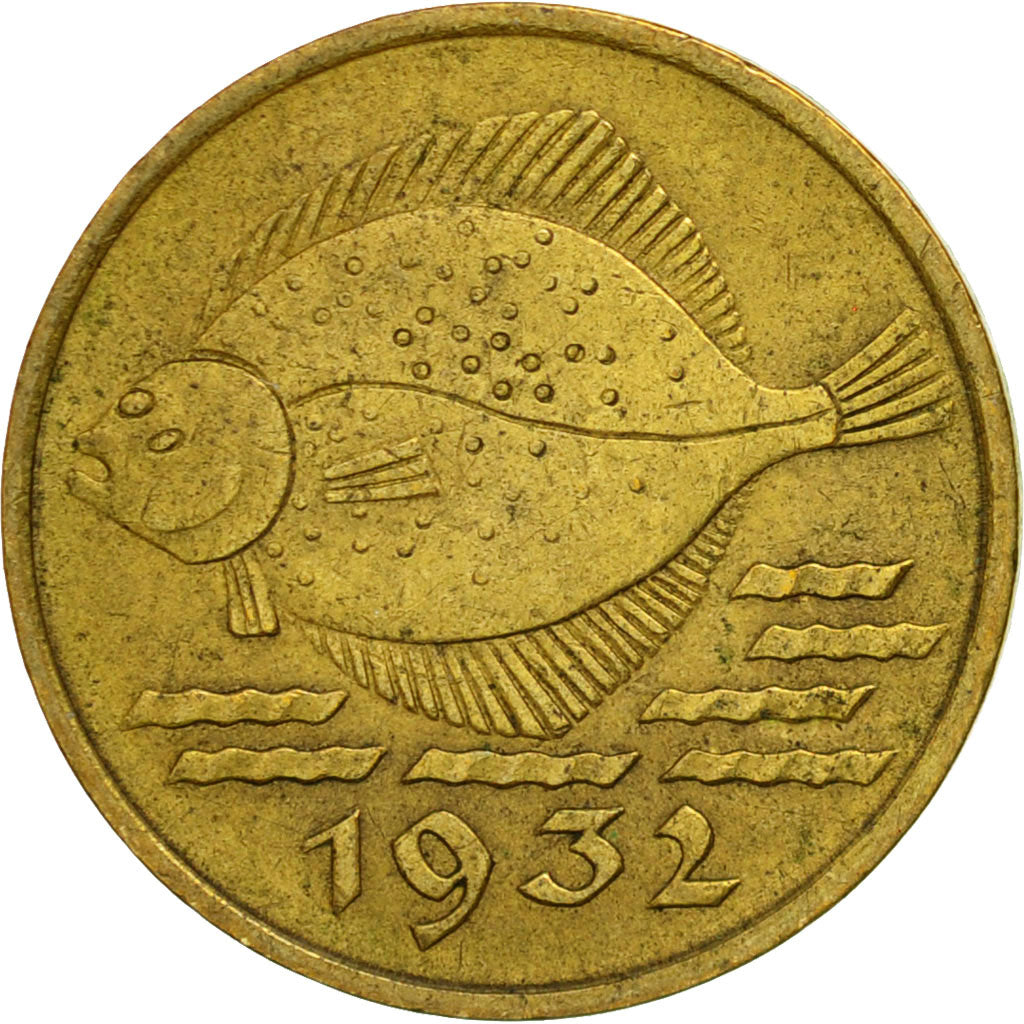 Coin, DANZIG, 5 Pfennig, 1932, AU(50-53), Aluminum-Bronze, KM:151